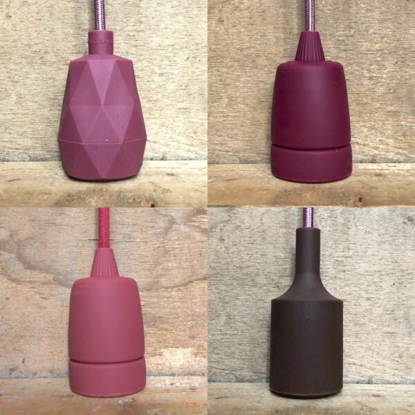 Fitting / Socket Rubber bordeaux , purple , brown